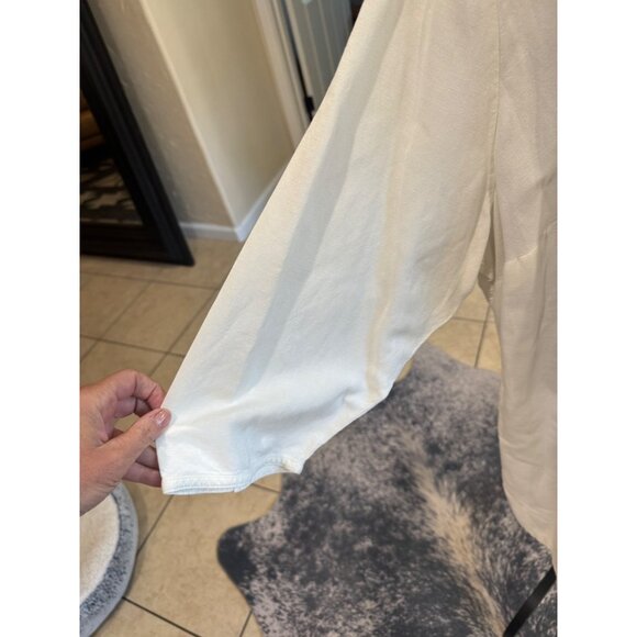 Lane Bryant Linen White Button Shirt Dress Relaxed Minimalist Lagenlook 26/28 - Picture 10 of 10